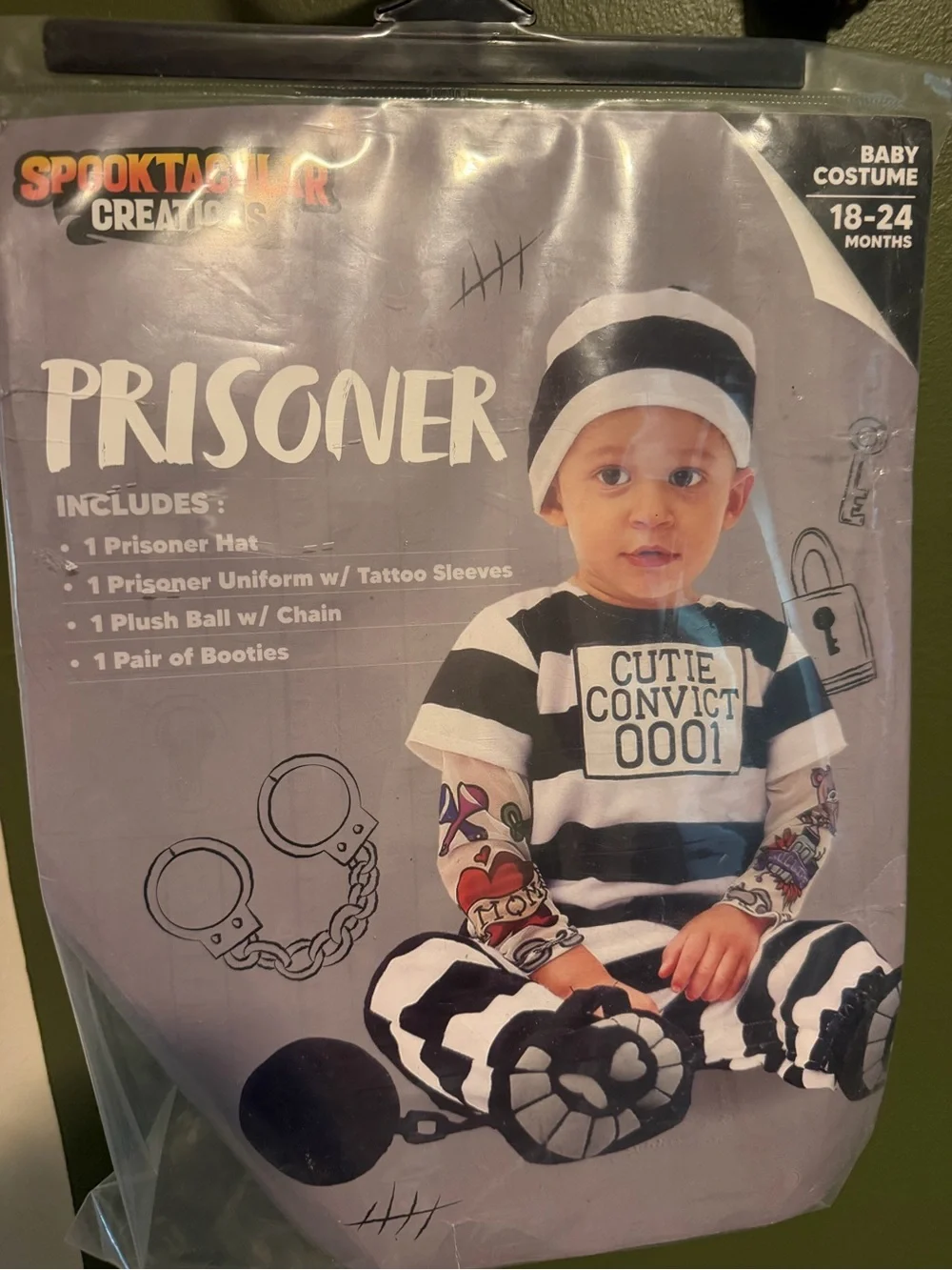 Baby Prisoner Costume - Black & White